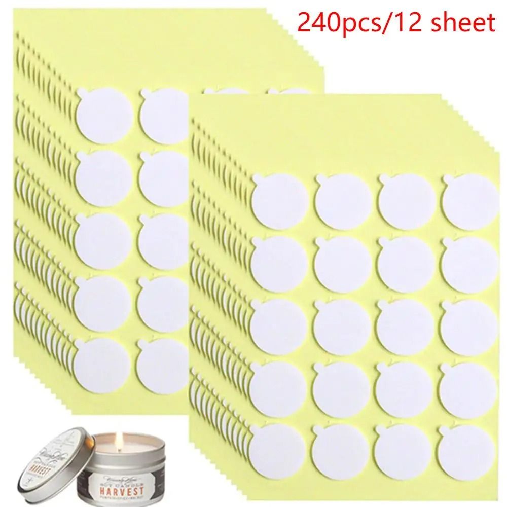 Candle Making Wicks - 240PCS Stiker Sumbu Lilin Tahan Panas