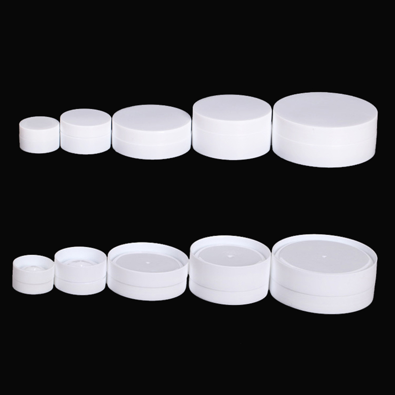 Tin Container Lid - 12 buah wadah plastik putih wadah