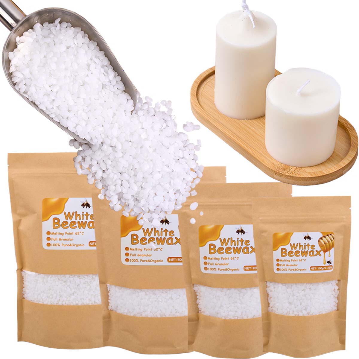 Candle Making Wicks - Lilin Lebah Putih Bahan Lilin Beraroma
