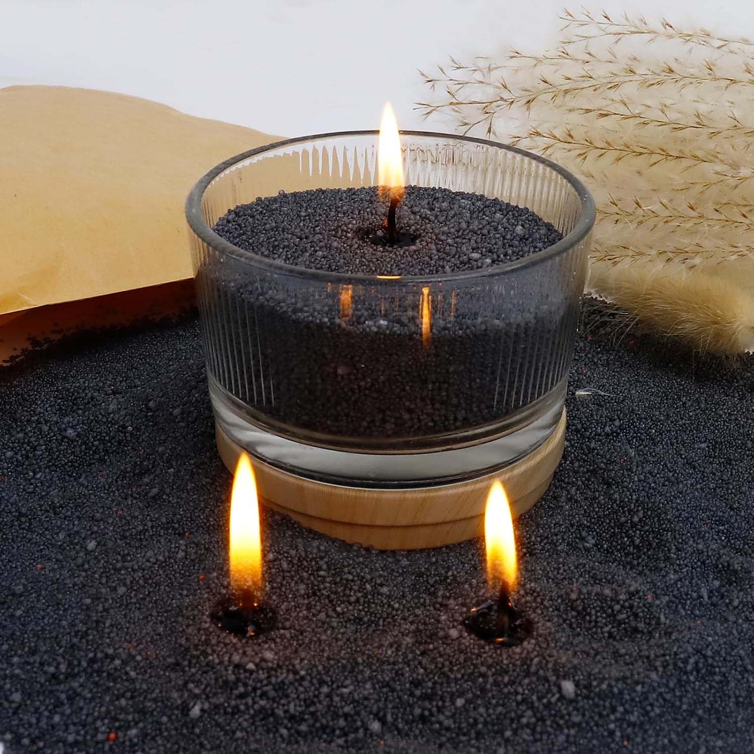 Candle Making Wicks - Pasir Lilin Hitam dengan Sumbu, 200g