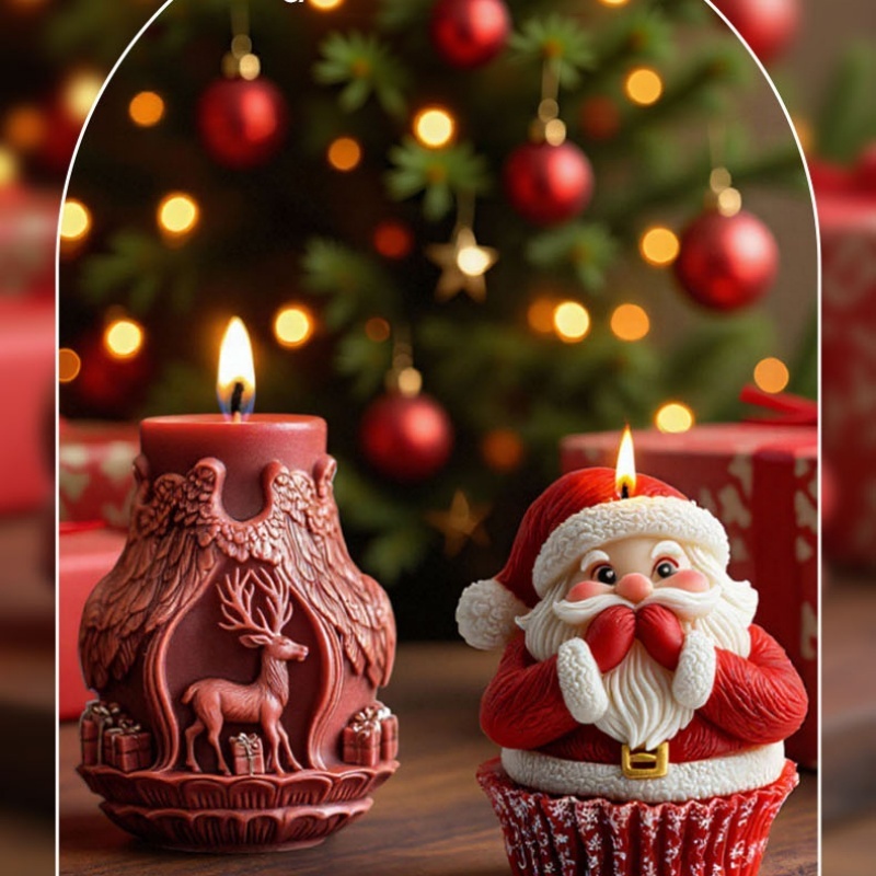 Cetakan Silikon Natal 3D Buata - Xmas Candle Making ulasan dan harga