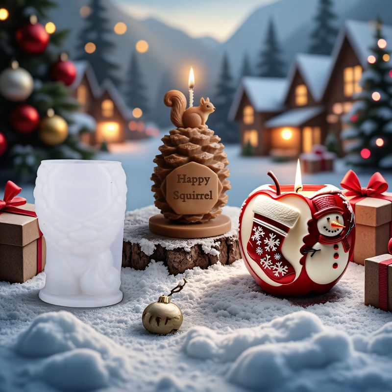 Cetakan Silikon Natal 3D Buata - Xmas Candle Making ulasan dan harga