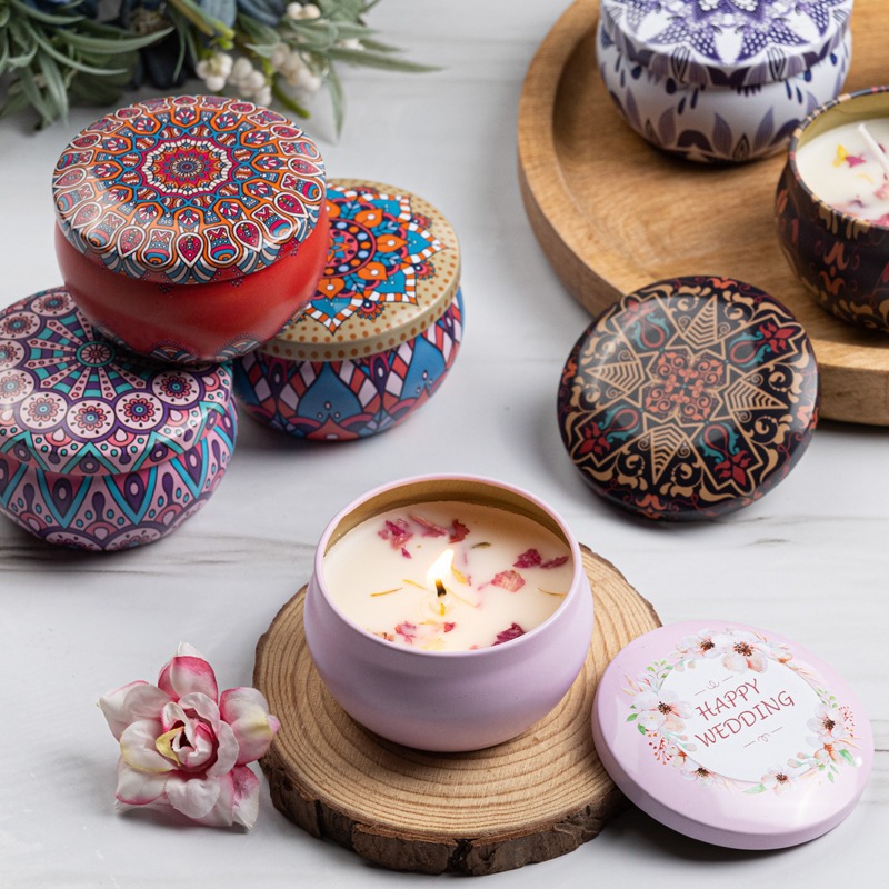 12 buah kaleng lilin cetak bun - Tin Container Lid ulasan dan harga