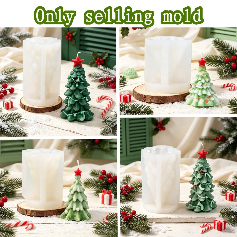 Cetakan Lilin Silikon Pohon Na - Xmas Candle Making ulasan dan harga