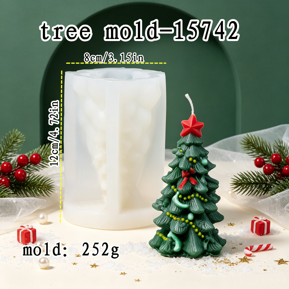 Cetakan Lilin Silikon Pohon Na - Xmas Candle Making ulasan dan harga