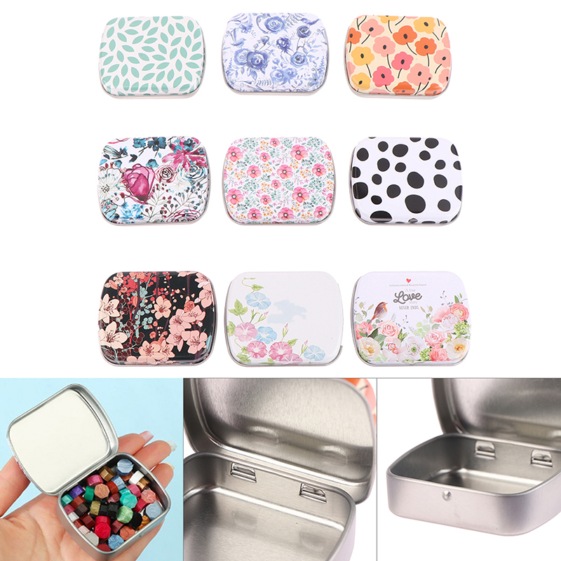 Kotak kaleng Mini berengsel lo - Tin Container Lid ulasan dan harga