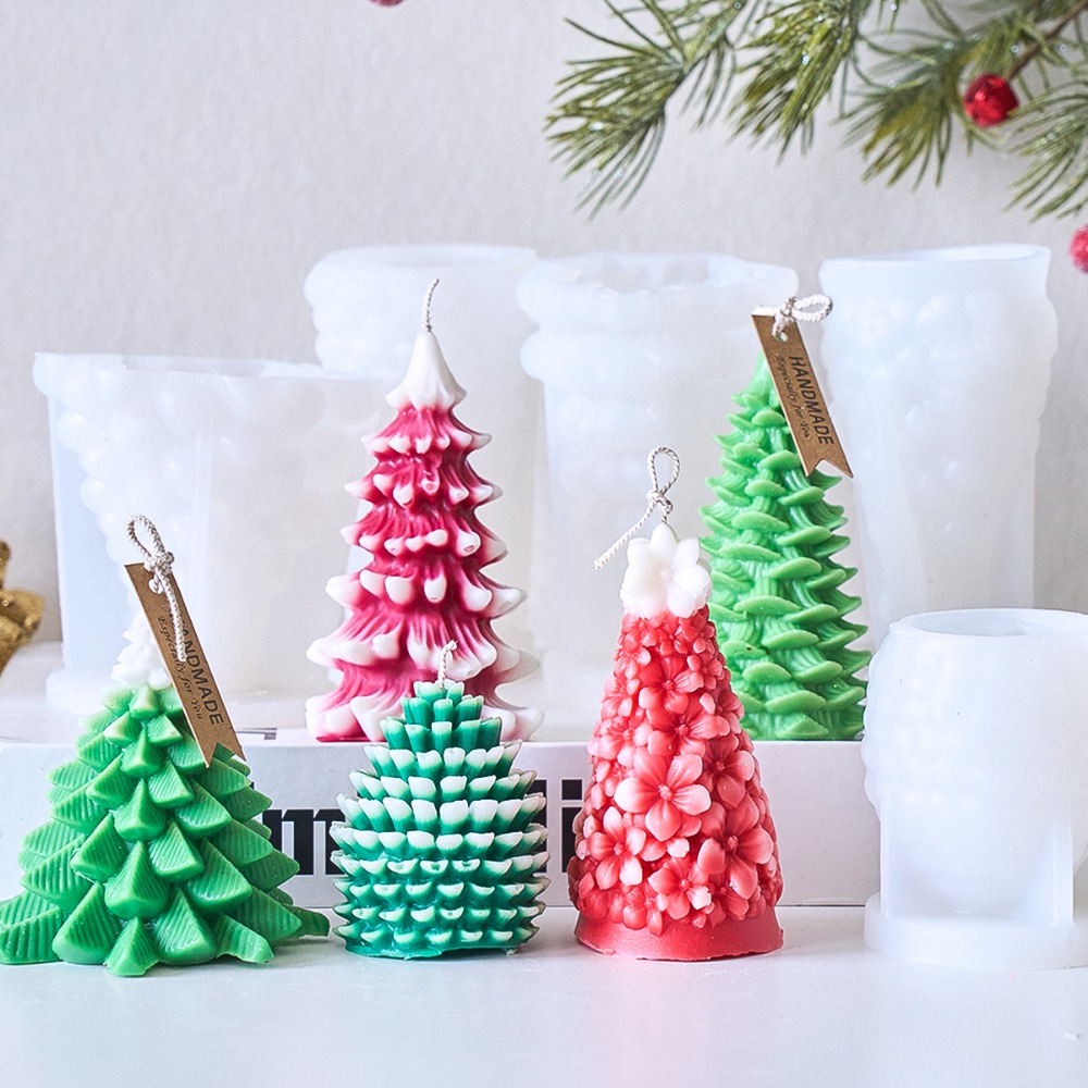 Cetakan Lilin Silikon Pohon Na - Xmas Candle Making ulasan dan harga