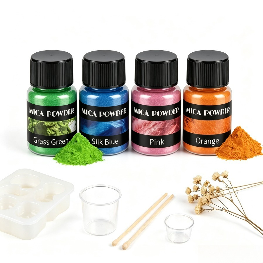 Set bubuk pigmen glitter logam - Candle Making Process ulasan dan harga