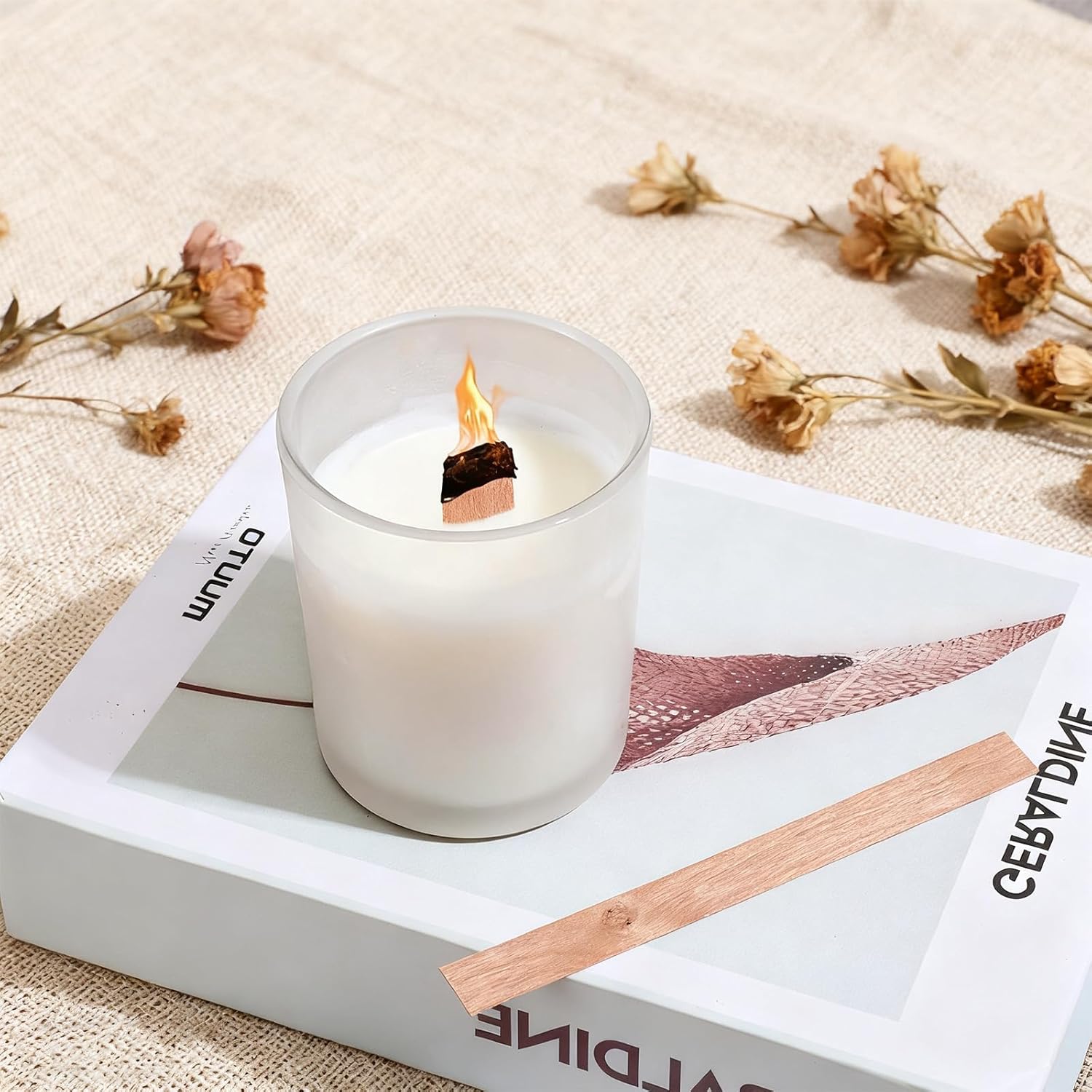60 Buah Sumbu Kayu untuk Pembu - Candle Making Wicks ulasan dan harga