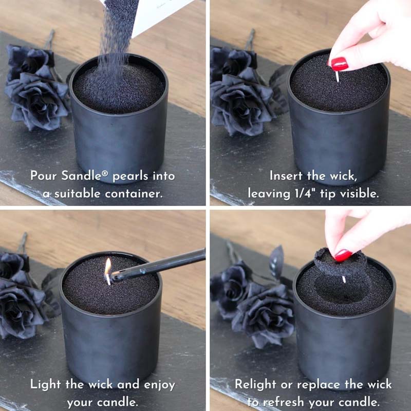 Pasir Lilin Hitam dengan Sumbu - Candle Making Wicks ulasan dan harga