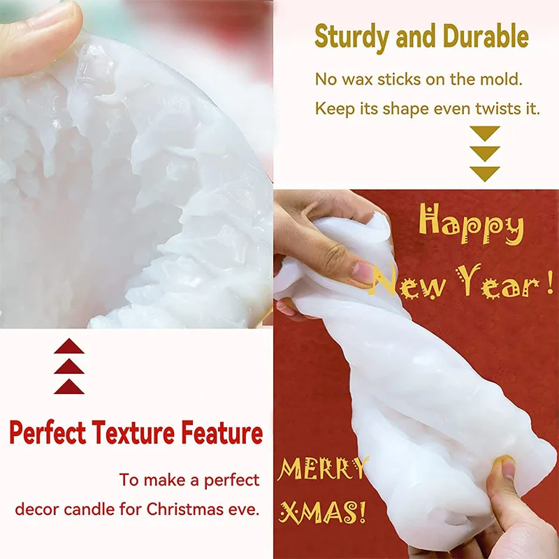 Cetakan silikon lilin berbentu - Xmas Candle Making ulasan dan harga